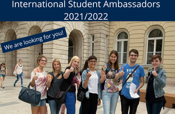 EÖTVÖS LORÁND UNIVERSITY IS LOOKING FOR INTERNATIONAL STUDENT AMBASSADORS (2021/22)